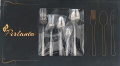Pırlanta 30 Parça 6 Kişilik Çatal Kaşık Takımı 30 Parça Kutulu Hediyelik Çeyizlik Takım