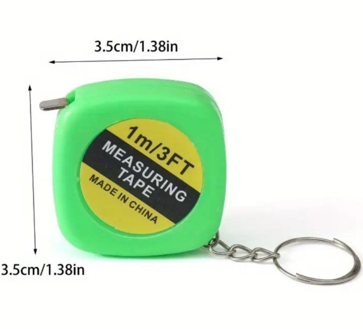 Metre Anahtarlık 1 Metre Şerit Ölçüm Bandı Cep Tipi Taşınabilir Metre