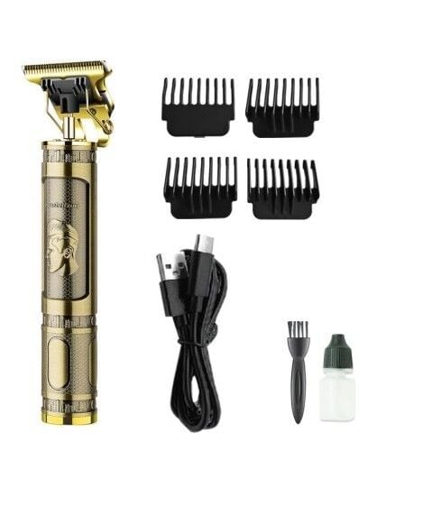 PS-033 Çelik Kasa Profesyonel T-bıçak Saç Sakal Ense Ve Çizim Tıraş Makinesi