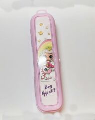 Pembe Multi Renkli Kapaklı Kalemlik Kutusu -Çanta İçi Saklama - Diş Fırçası - Makyaj Fırçası Kutu