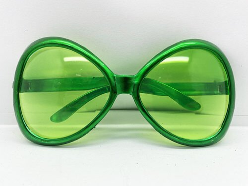 Yeşil Renk Yeşilçam Nostalji 80li Yıllar 90lı Yıllar Parti Gözlüğü  7x16 cm