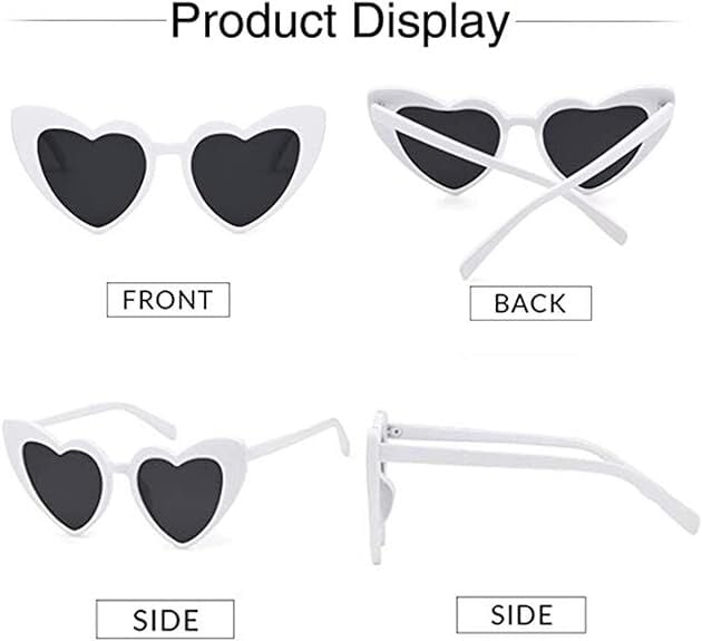 Beyaz Renk Kalp Gelin Düğün Gözlüğü 15x5 cm