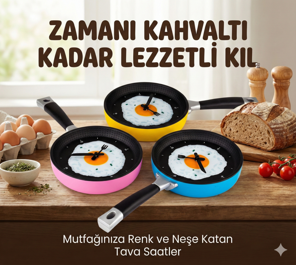 Tava Konseptli Duvar Saati