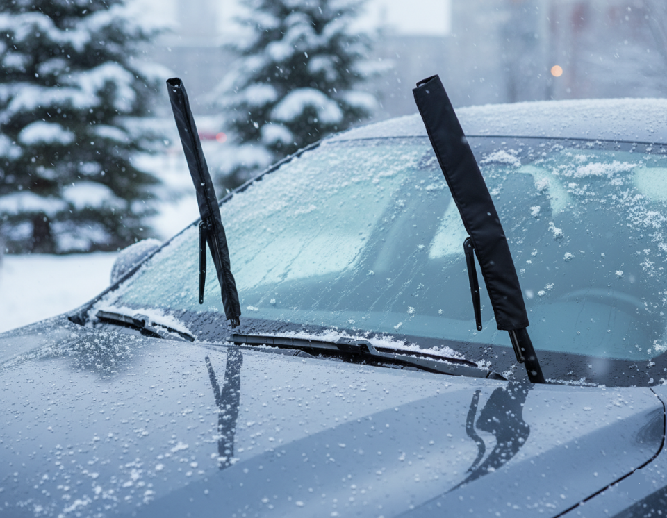 Araba Silecek Koruma Kılıfı – Karlı ve Buzlu Havaya Dayanıklı, Pratik Tak-Çıkar Kullanım