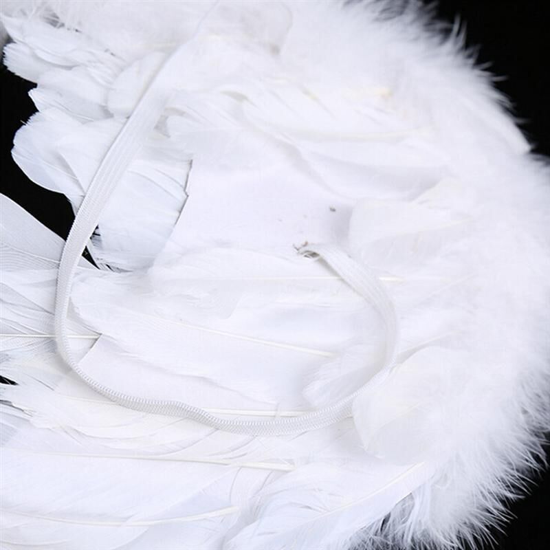 Beyaz Renkli Orta Boy Çocuk Melek Kanadı 30x45 cm