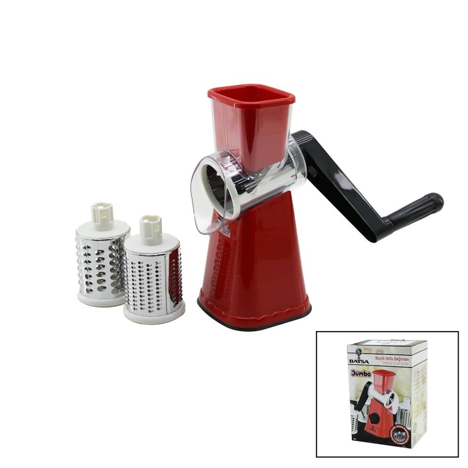 BÜYÜK JUMBO KOLLU DEĞİRMEN RENDE DOĞRAYICI 3PCS ÇELİK BAŞLIK