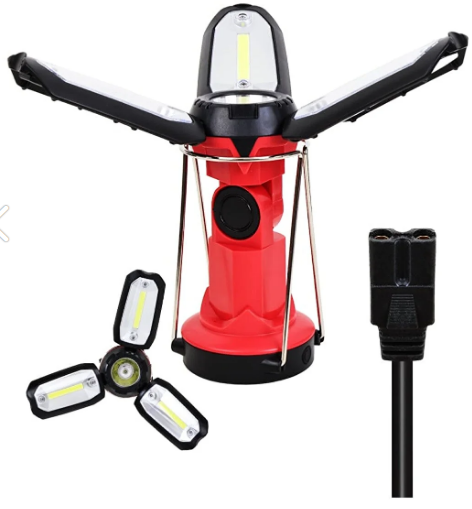 Polizei P-8801 ŞARJLI KATLANABİLİR 3XCOB LED+ 3W LED ÇOK FONKSİYONLU KAMP FENERİ