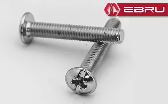Ebru Yuvarlak Yıldız Başlı RYSB Kulp Vidası, Civata M4x15 - 500 Adet