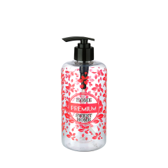 Şeffaf Sıvı Sabunluk Yuvarlak Plastik Pompalı 500 ML