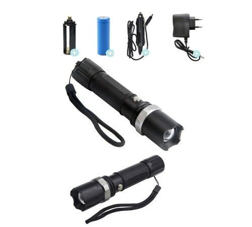 Swat Profesyonel Şarjlı El Feneri Ledli+flashlight+zoom Özellikli 6 Parça Full Set