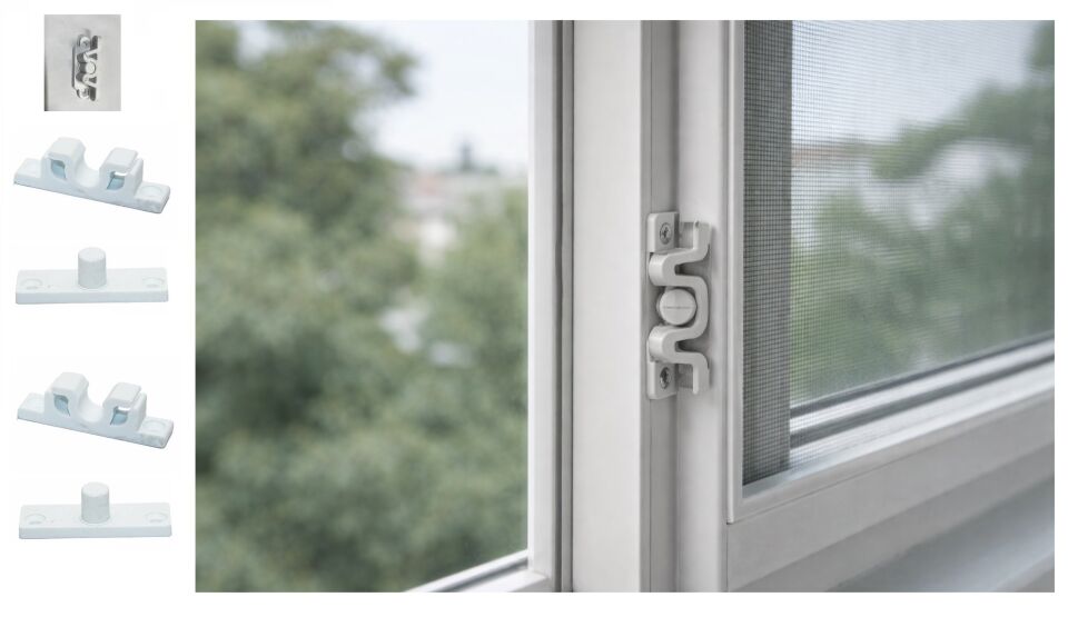 4 Adet Plastik Beyaz Sineklik Çıtçıtı – Dayanıklı ve Pratik Sineklik Sabitleme Aparatı