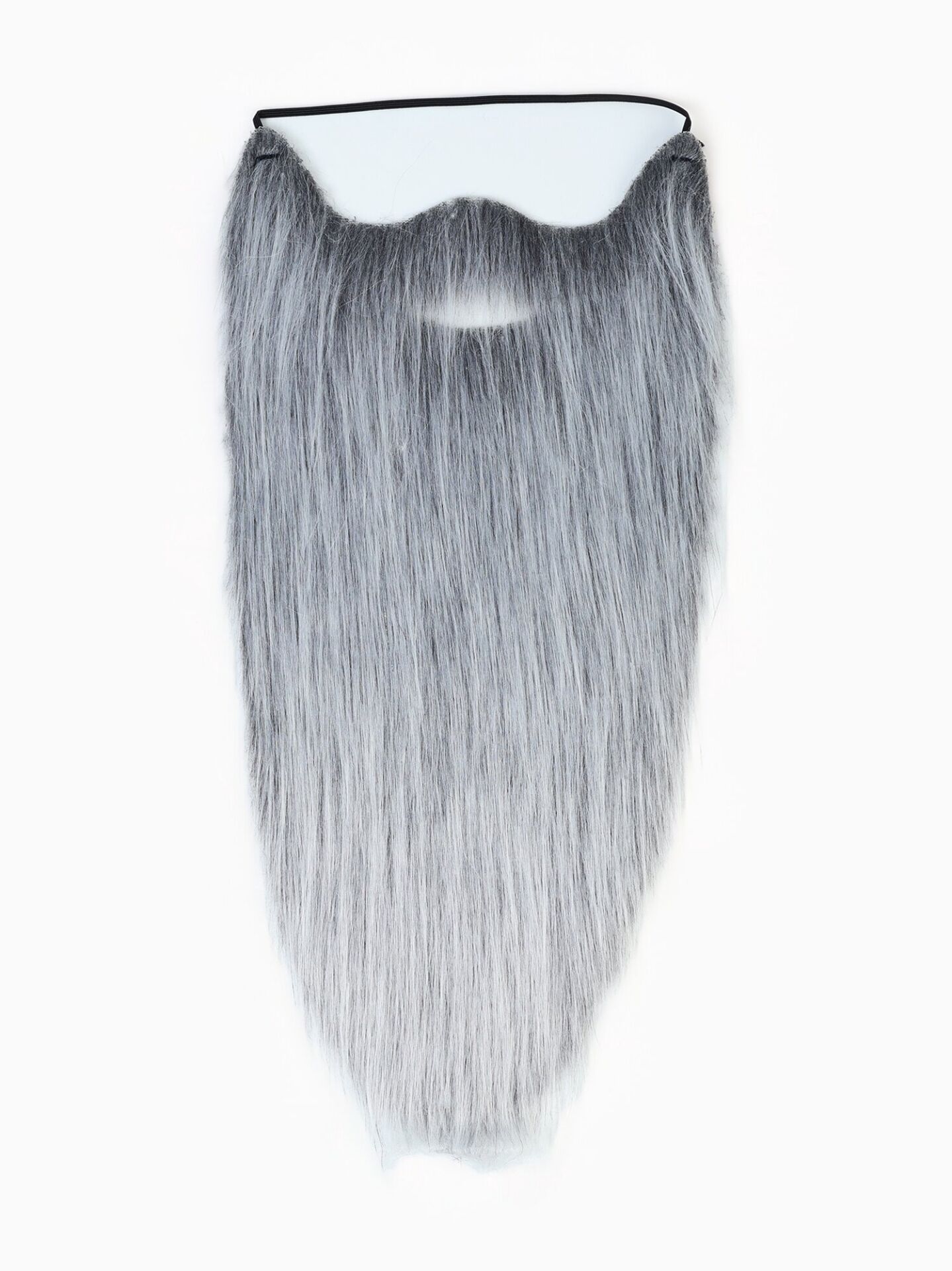 Gri Renk Lastikli Uzun Takma Sakal 40 cm