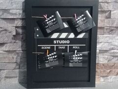 Klaket Tasarımlı İpli ve Mandallı Fotoğraf Çerçevesi No: 2