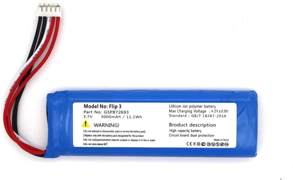 JBL Flip 3 uyumlu 3.7v 3000 mah Soketli Batarya