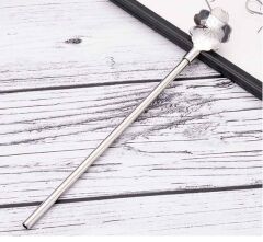 Paslanmaz Metal 2 li Kaşıklı Pipet Fırça Seti