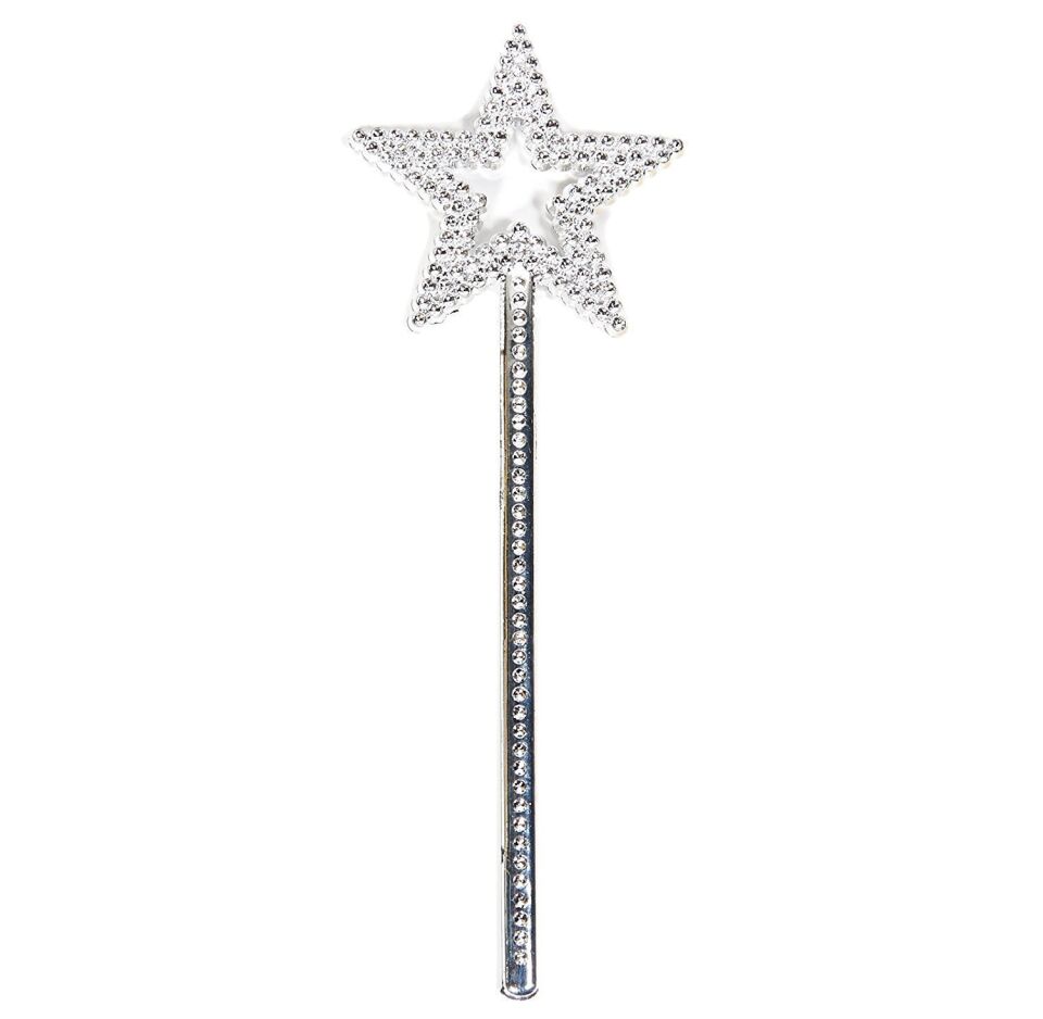 Yıldız Model Peri Asası Melek Asası Prenses Asası Metalize Gümüş Renk