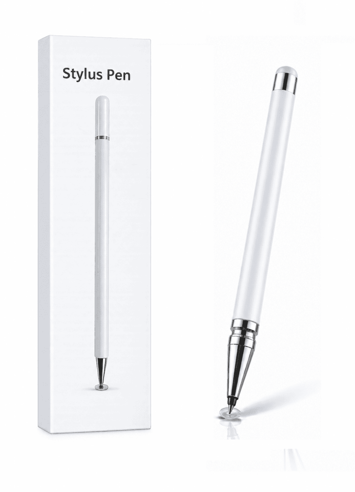 Redmi Note 9S Uyumlu Dokunmatik Stylus Kalem Disk Uçlu Hassas Beyaz Tablet Telefon Çizim Kalemi