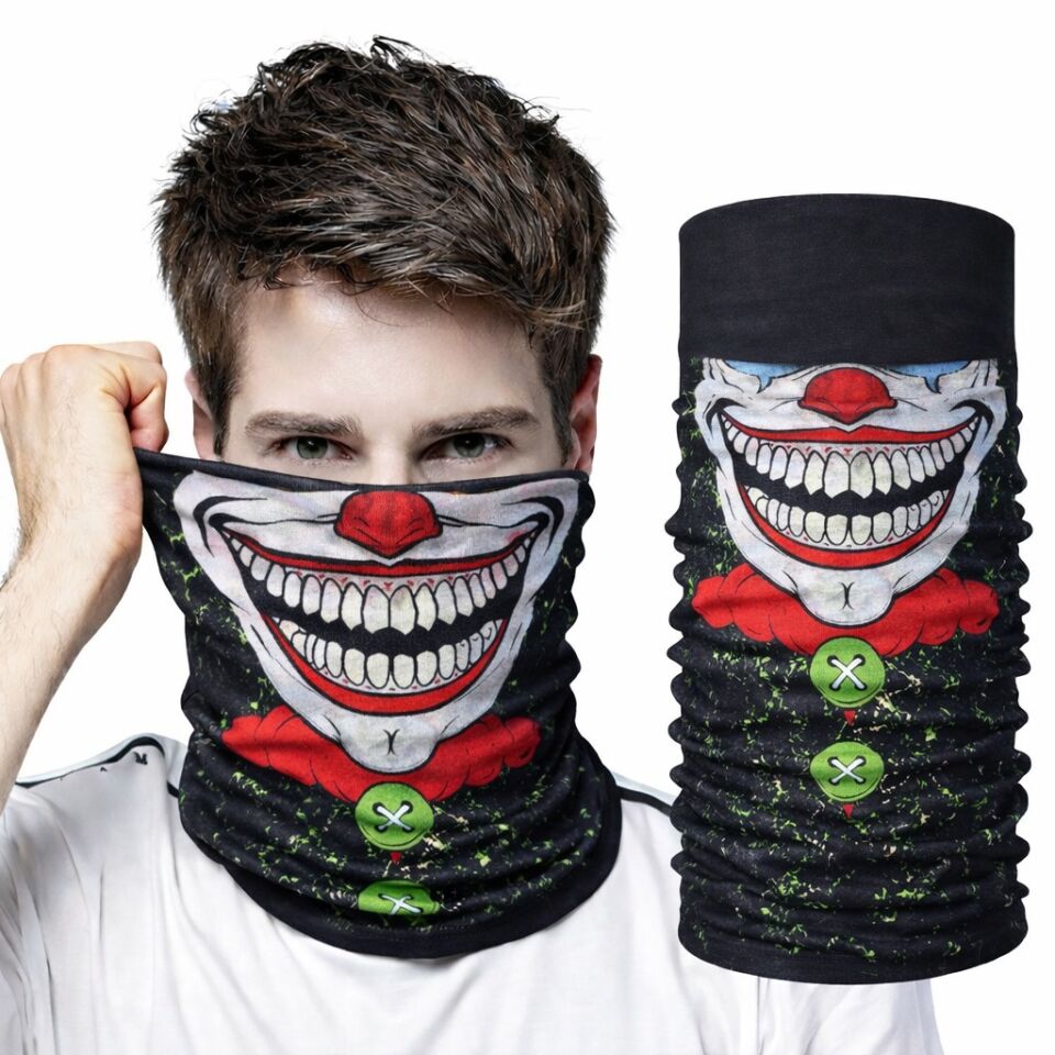 Joker Yüz Baskılı Baf Bandana - Çok Amaçlı Boyunluk Bandana 2 No