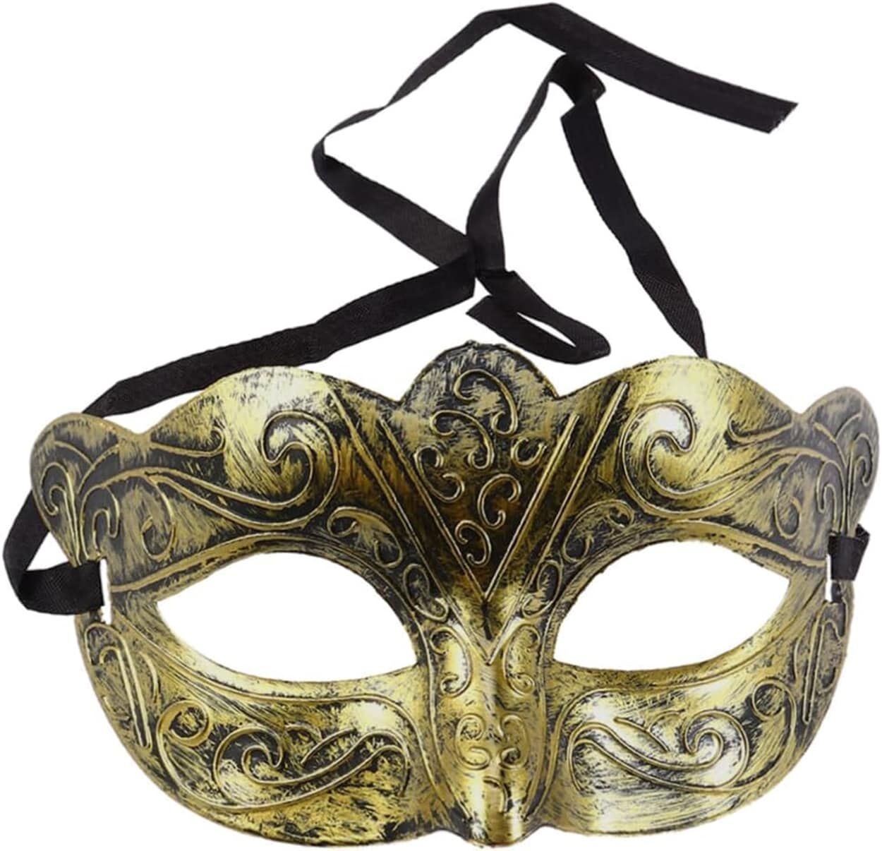 Maskeli Balo Antik Gri Gümüş Eskitilmiş Maske Balo Venedik