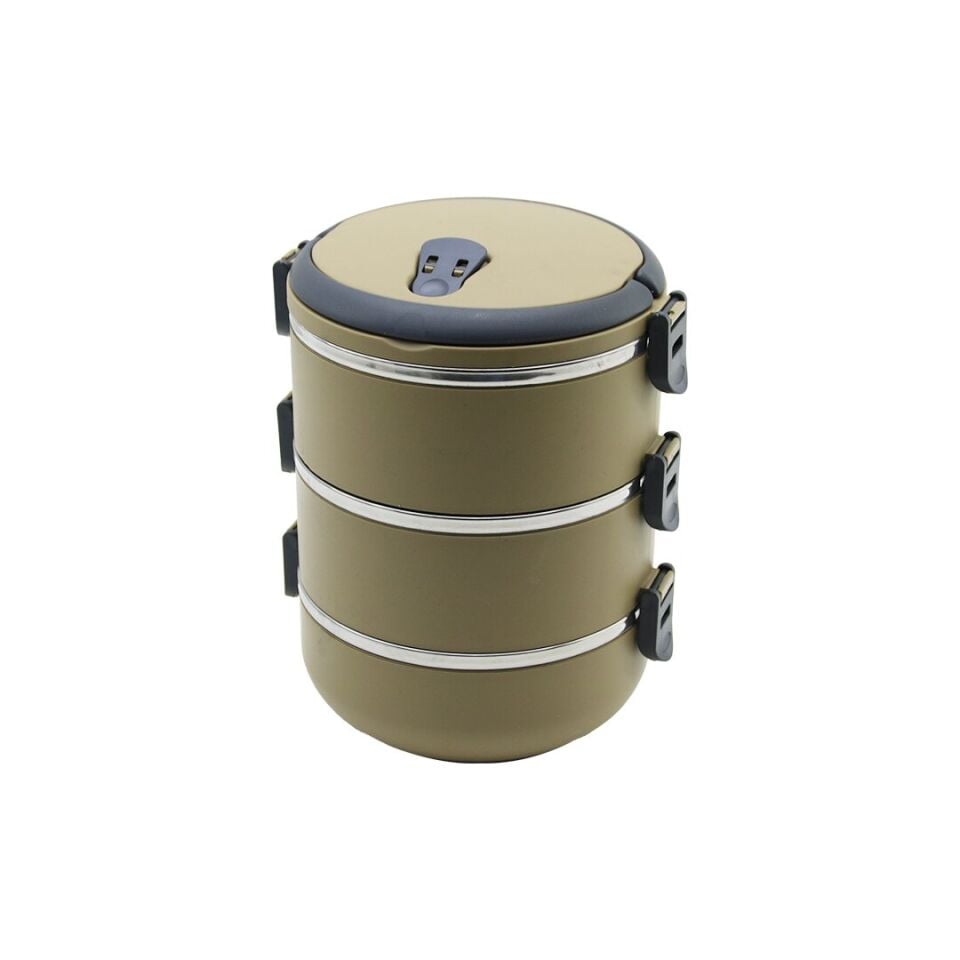 KAHVERENGİ 3LÜ SEFER TASI SAKLAMA KABI 1.8LT