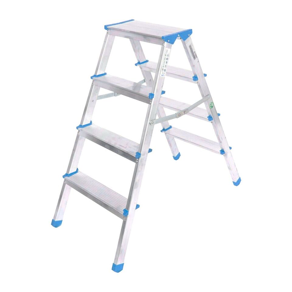 ÇİFT BASAMAKLI ALÜMİNYUM METAL MERDİVEN YÜKSEKLİK 92CM BAŞ GENİŞLİK 8CM