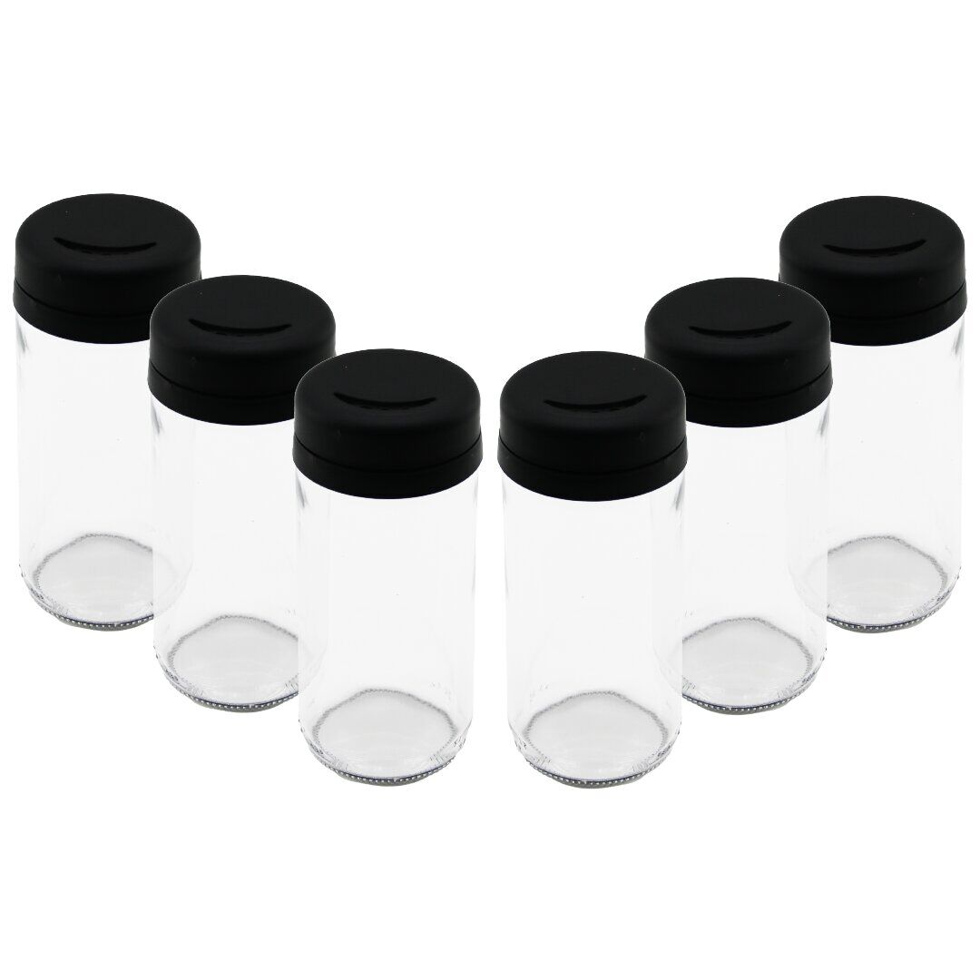 6 PARÇA CAM BAHARATLIK TUZLUK PLASTİK KAPAK 225 ML